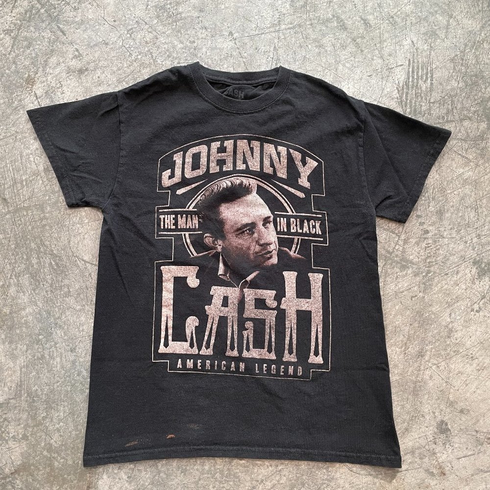 Vintage Black Johnny Cash Graphic Tee